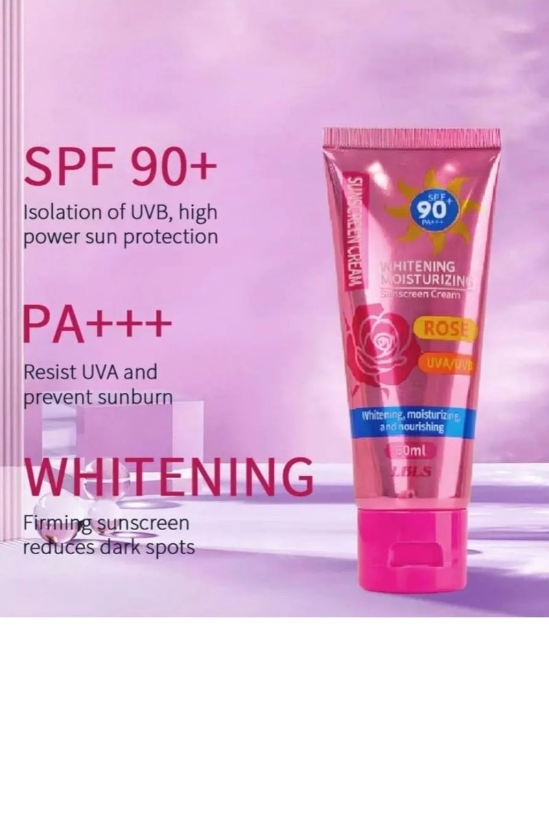 ليبليس كريم واقي من الشمس SPF+90 PA+++ تفتيح وترطيب بالورد (لتفتيح وترطيب وتغذية) 60 مل - Image 2