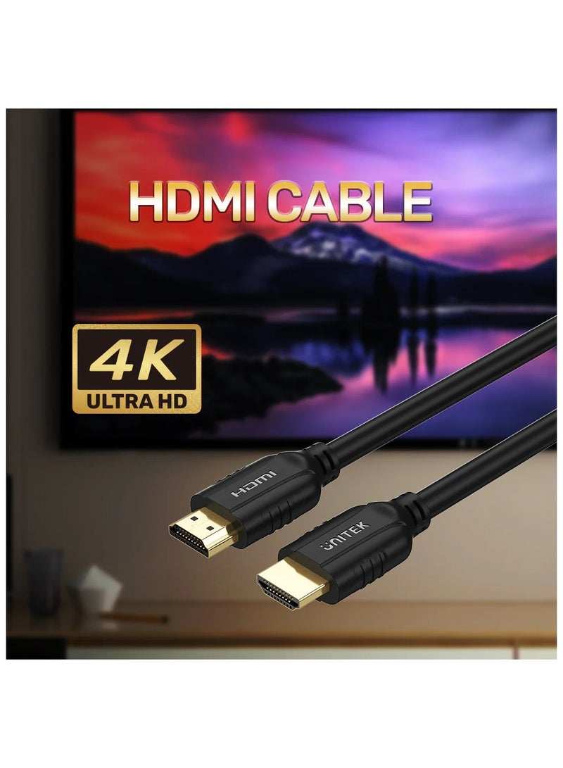 UNITEK كابل HDMI 4K HDMI 2.0 18Gbps عالي السرعة 4K@60Hz HDMI إلى HDMI سلك فيديو Ultra HD 3D 4K متوافق مع MacBook Pro UHD TV Nintendo Switch Xbox PlayStation PS5/4 كمبيوتر محمول - أسود - Image 5