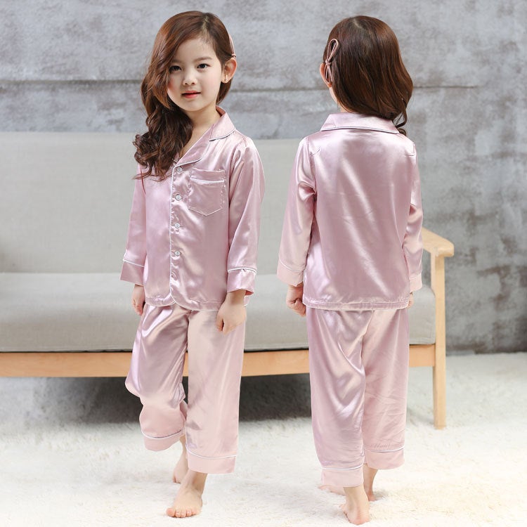 Girls' Pajama Set, Cotton Blend, Short & Long Sleeve - Image 1