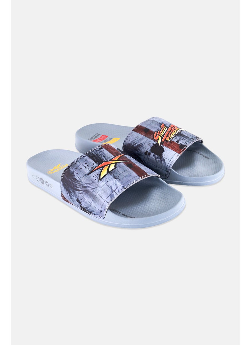 Reebok Men Classic Slip On Slides, Grey  - Image 1