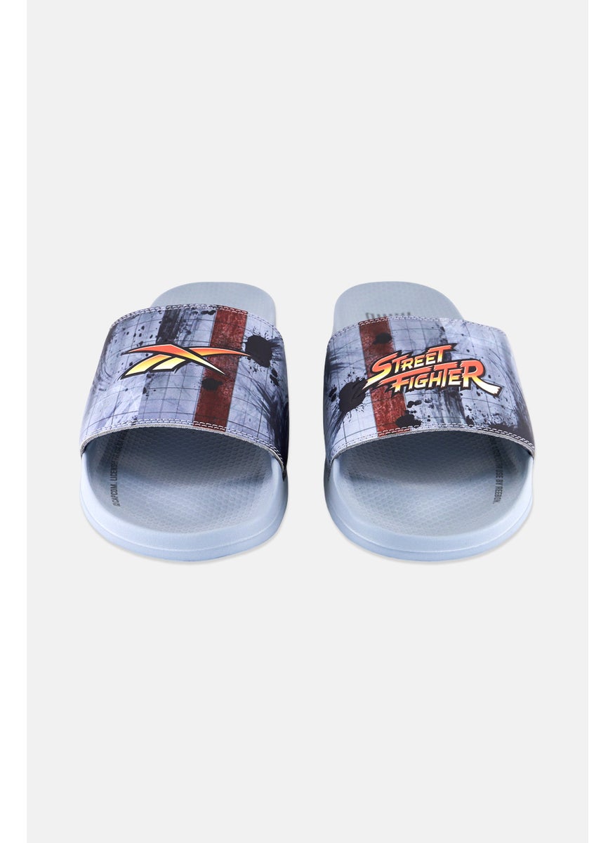 Reebok Men Classic Slip On Slides, Grey  - Image 4