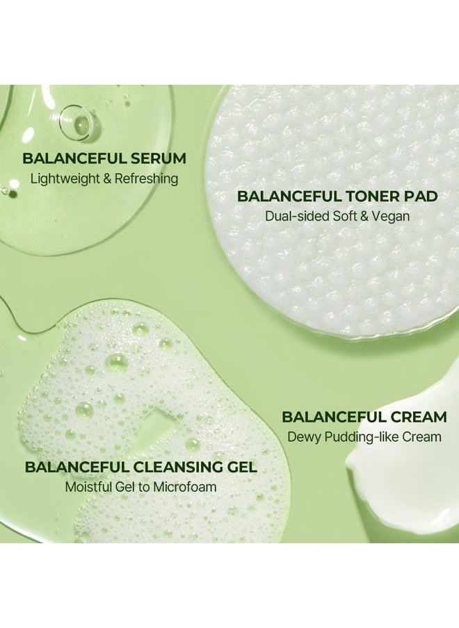 Torriden - BALANCEFUL Cica Trial Kit, 5D Cica Infused Daily Skincare Kit - 4 Step Regimen with Cleansing Gel, Toner Pad, Serum, and Cream | Korean Skin Care Set - Image 1