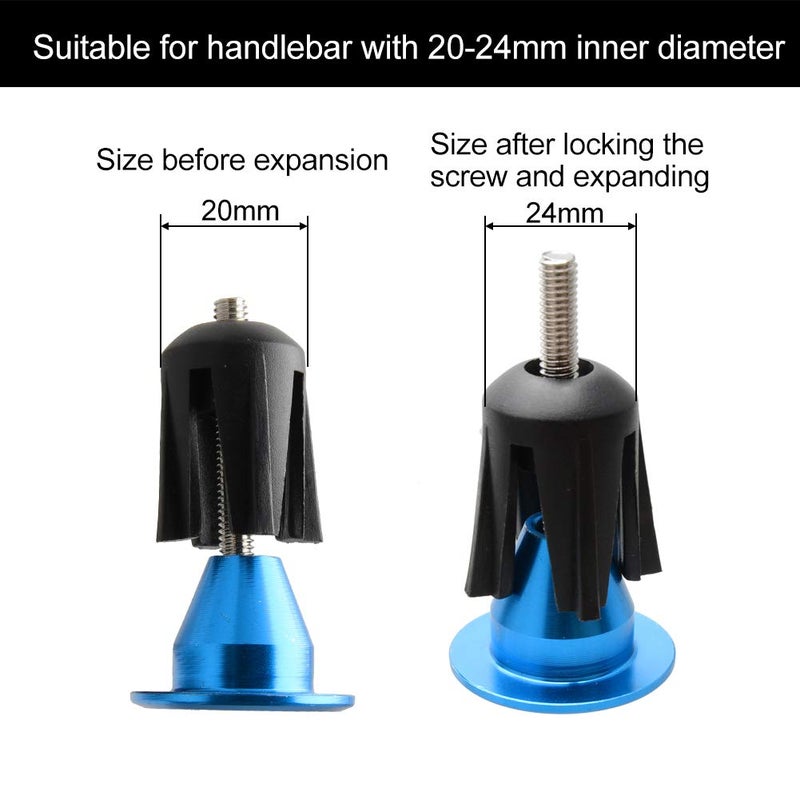 Topcabin Bicycle Grips Double Lock On Locking Bicycle Handlebar Grips Rubber Comfortable Bike Grips For Bicycle Mountain Bmx (Navy) - Image 3