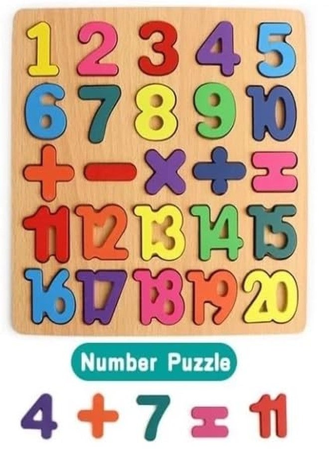 Crazy Buy Wooden Counting Numbers 1 to 20 & 5 Mathematical Symbols for Kids Toddlers Preschool Early Learning Educational Toys - Image 2