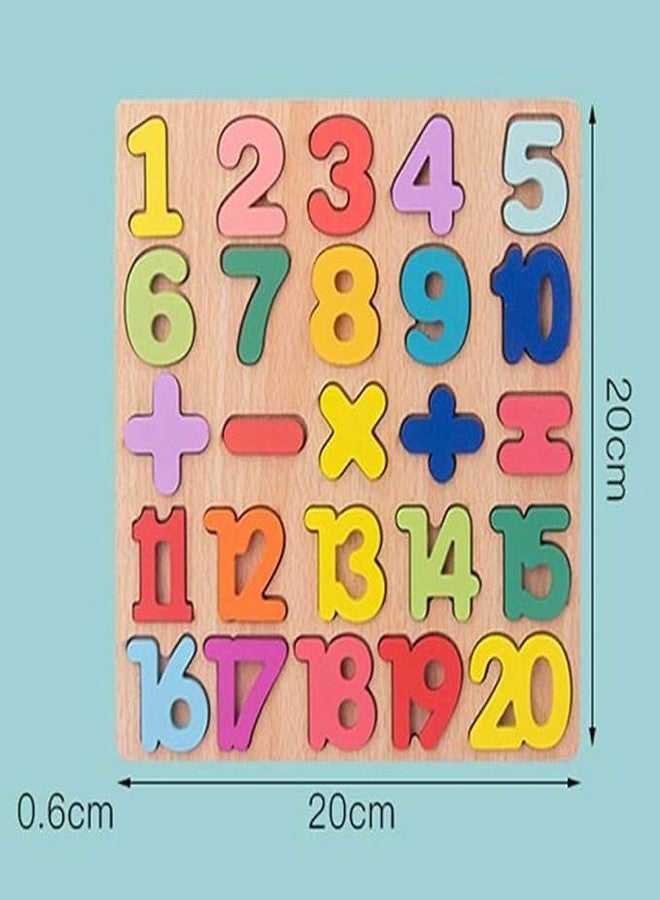 Crazy Buy Wooden Counting Numbers 1 to 20 & 5 Mathematical Symbols for Kids Toddlers Preschool Early Learning Educational Toys - Image 3