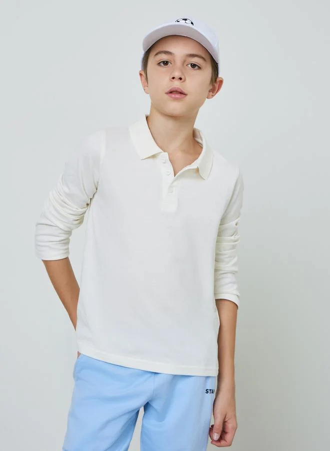 ستايلي Teens Pack of 2 - Cotton Long Sleeves Polo T-Shirt