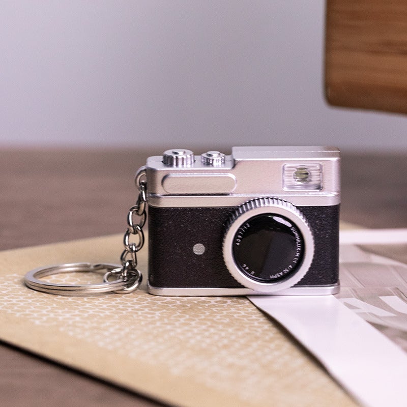 Cotton Doll Outfit With Flashing Sound-Making Shoulder Strap, Retro Mini Slr Camera Keychain With Light And Sound, - Image 1