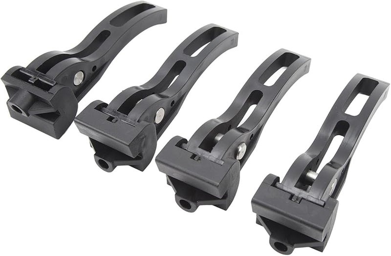 4Pcs Hard Folding Tonneau Cover Universal Fit Truck Bed Accessory Durable Material - Image 2