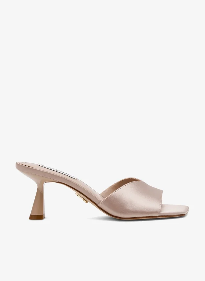 STEVE MADDEN Elegant Satin Open-Toe Mule Heel