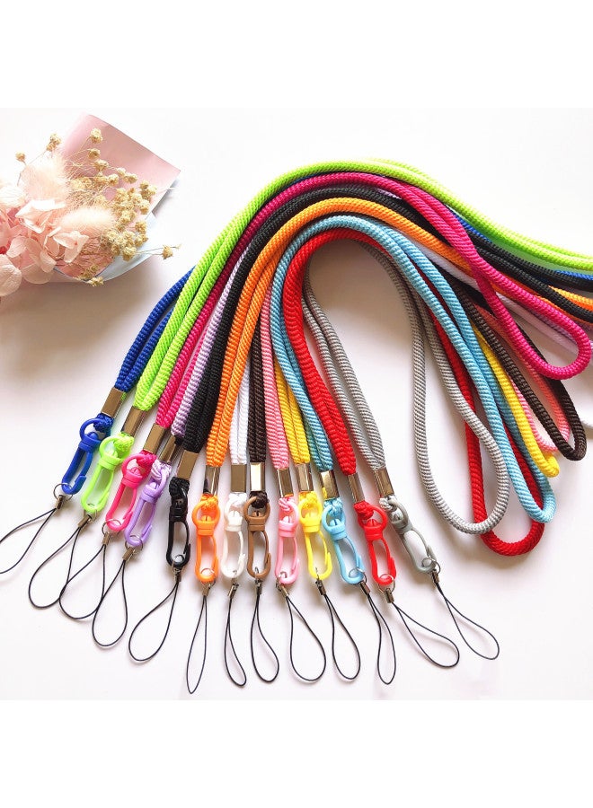 Specializing In The Production Of Woven Mobile Phone Lanyard Long Rope With Round Cotton Rope Exhibition Card Lanyard Can Be Specified Length-Specifications Support Image Upload:Light Blue - Image 2