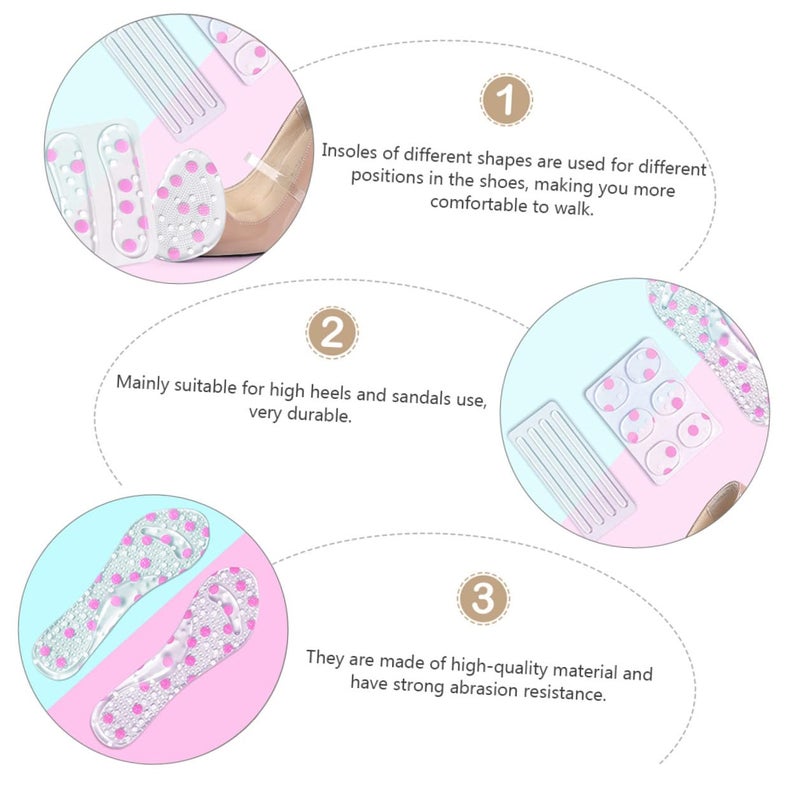 Anti Slip Heel Pads And 3 4 Insoles For Women Sandals Shock Absorbing Cushions - Image 4