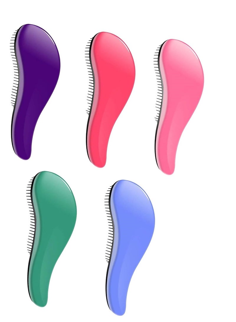 Detangling Brush - 5 colors of a tangle-free, pain-free hair brush for women, men, and kids, suitable for wet or dry hair, natural, curly, or straight. - Image 1
