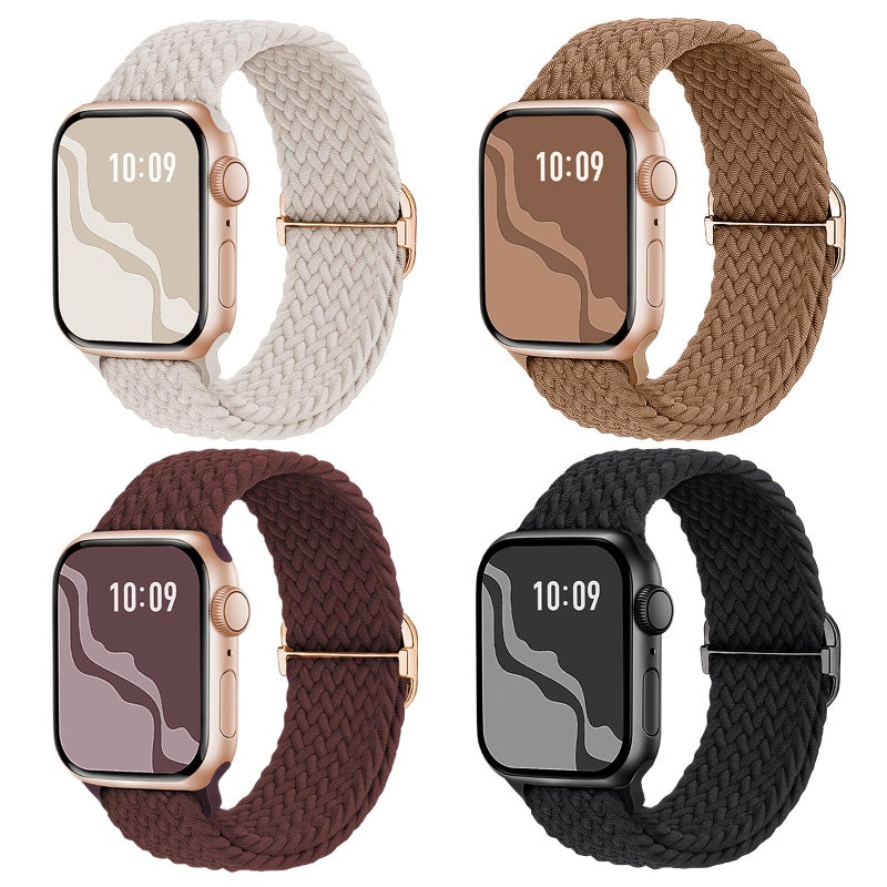 Suitisbest Braided Stretchy Solo Loop Compatible for Apple Watch Band 38mm 40mm 41mm 42mm 44mm 45mm 46mm 49mm for Women Men, Nylon Elastic Straps Wristbands for iWatch Series 11/10 9 8 7 6 5 4 3 SE/Ultra 3 2 1 - Image 1