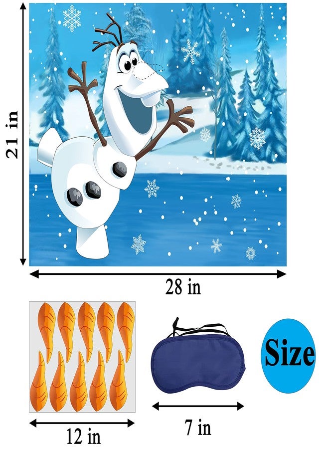 Hrency Pin The Nose on The Snowman Game for Kids Christmas Party Game for Kids Snowman Pin Game with 24Pcs Nose Stickers Birthday Party Supplies Activities - Image 2