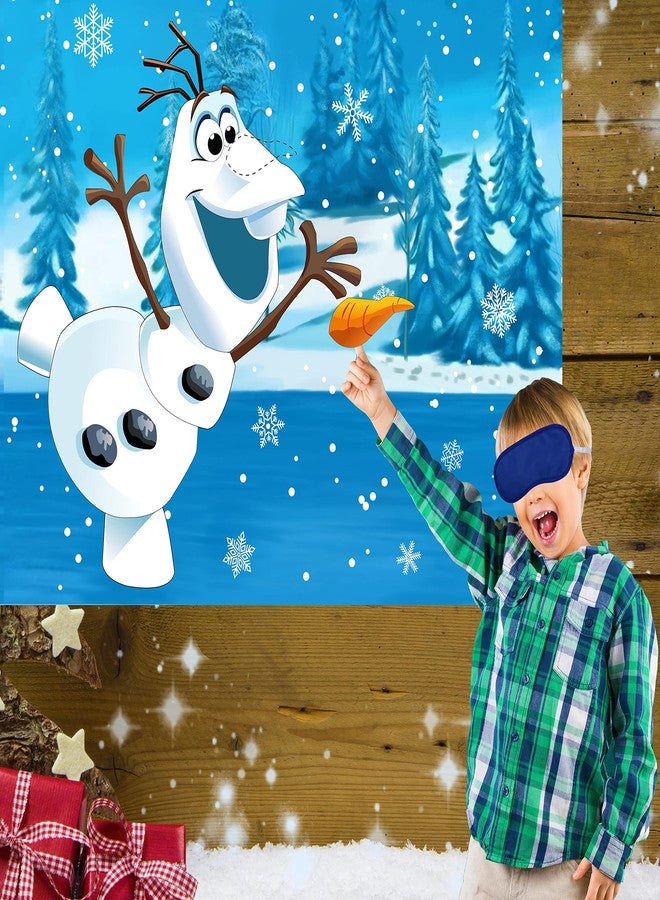 Hrency Pin The Nose on The Snowman Game for Kids Christmas Party Game for Kids Snowman Pin Game with 24Pcs Nose Stickers Birthday Party Supplies Activities - Image 3