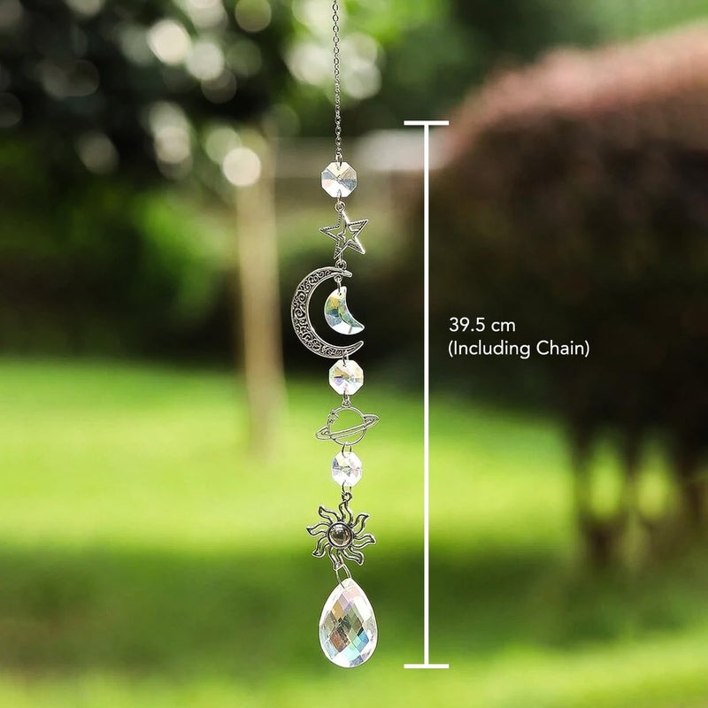 Ekhasa Nostrae by Crystal Sun Catcher Hanging with Glass and Metal Pendants for Windows, Home, Garden, Party, & Wedding Decorations Decor | Fengshui Vastu Crystal Suncatcher Hanging Items - Image 3