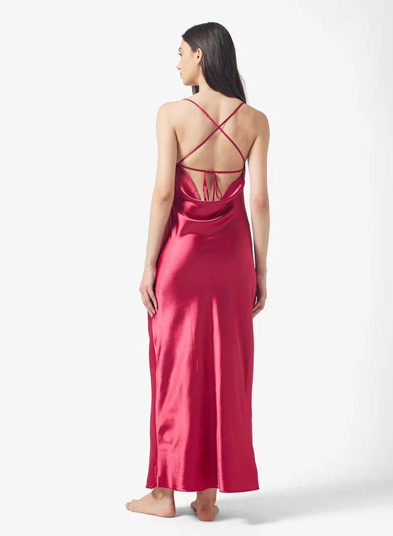 ايلا Night Slip Dress With Cross Back Detail