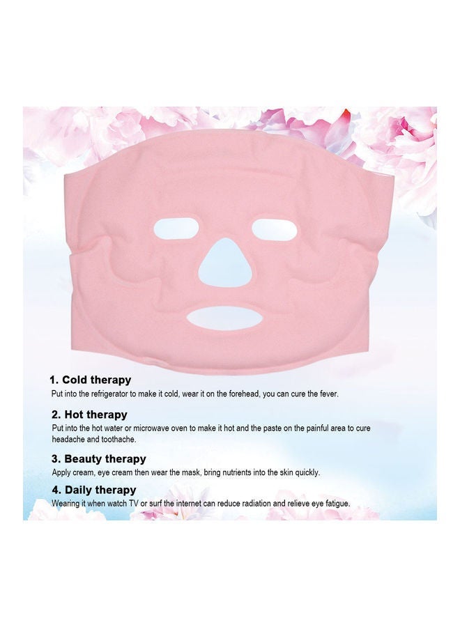 Hot & Cold Face Gel Cover Facial Therapy Microwavable Freezable Reusable Relief Swollen Face Puffy Eyes Headaches Migraines Pink