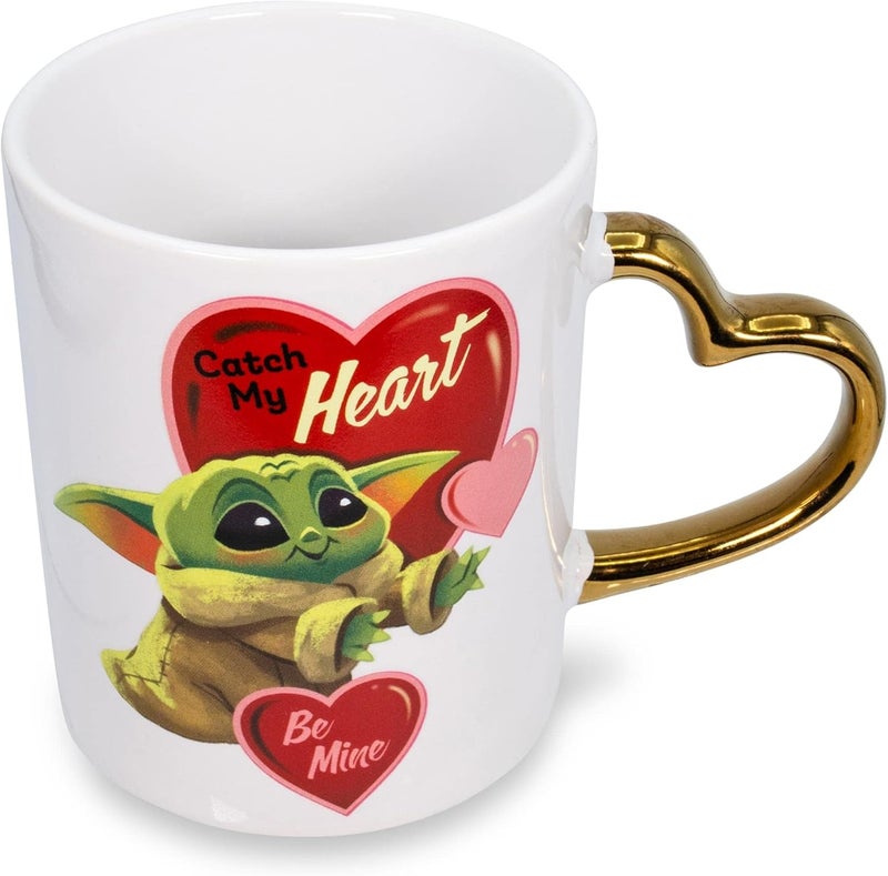 STAR WARS The Mandalorian Grogu Catch My Heart 14Ounce Ceramic Mug  BPAFree Large Coffee Cup For Espresso Caffeine Beverage  Home  Kitchen Essentials Cute Baby Yoda Gifts and Collectibles - Image 3