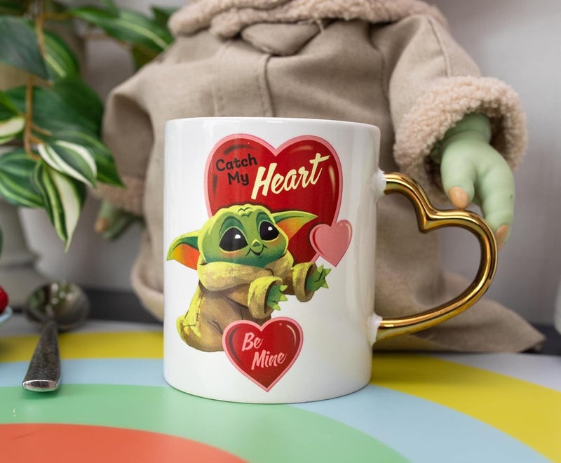 STAR WARS The Mandalorian Grogu Catch My Heart 14Ounce Ceramic Mug  BPAFree Large Coffee Cup For Espresso Caffeine Beverage  Home  Kitchen Essentials Cute Baby Yoda Gifts and Collectibles - Image 5