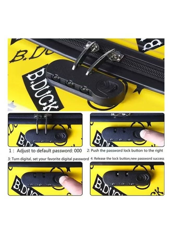 Children travel in suitcases, trolley cases, yellow - Image 4