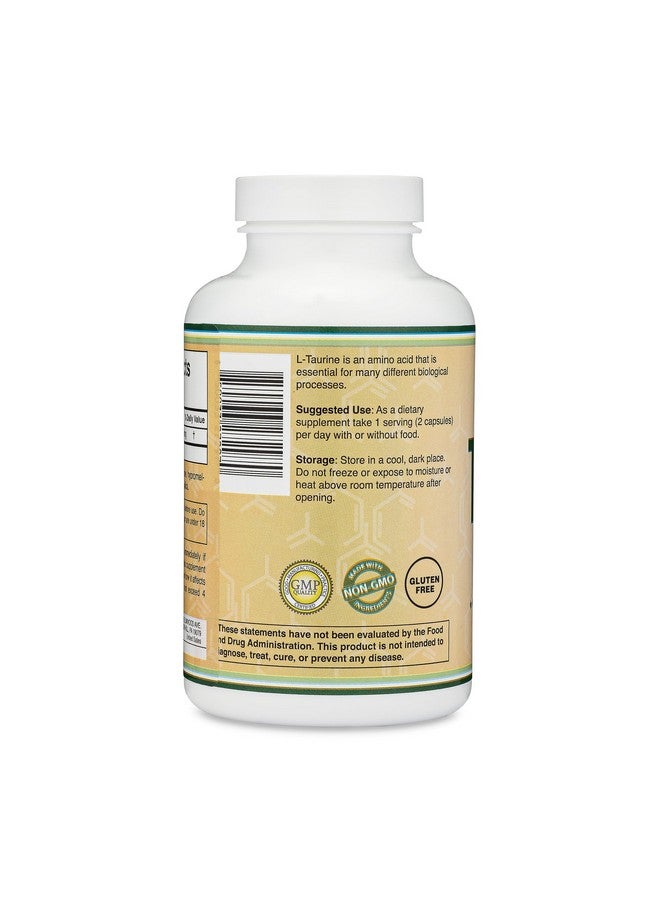 Double Wood Supplements Taurine Supplement 1000mg Per Serving, 180 Capsules - Amino Acid Studied to Support a Longer, Healthier Life (Taurina) Vegan Safe, Gluten Free, Non-GMO by Double Wood - Image 3