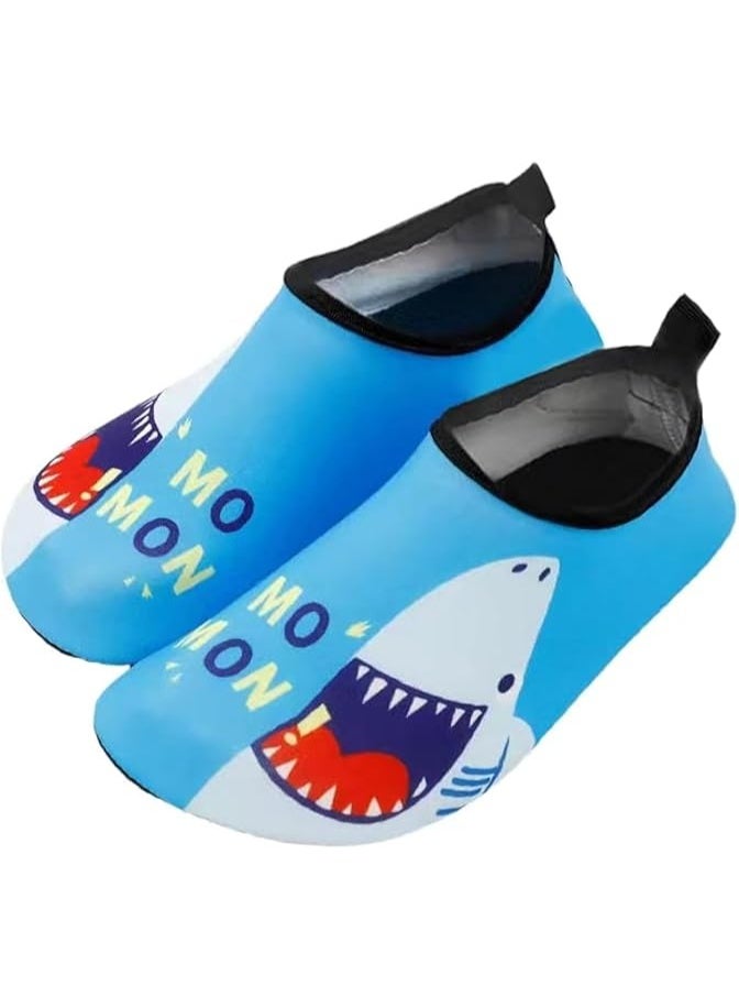 VIUAUAX Kids Swim Water Shoes Barefoot Sports Shoes Quick Dry Non-Slip for Beach Surf Aqua Pool Socks for Boys Girls.Children's beach shoes, non-slip, printed, soft sole, outdoor wading shoes, indoor sports shoes.  - Image 1