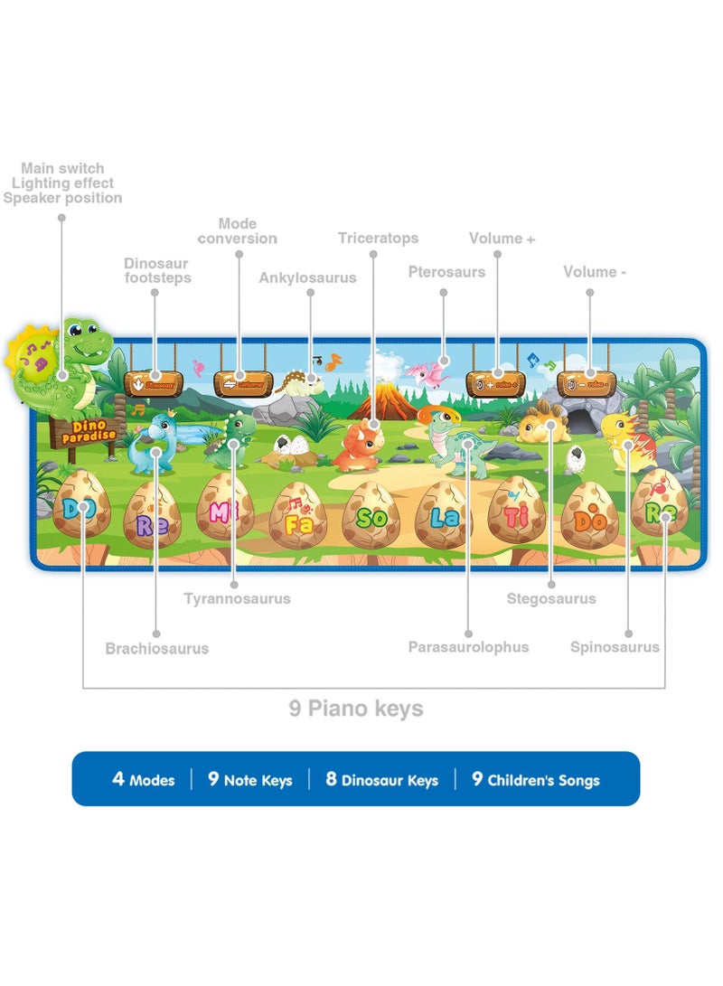 بايبي طفل الموسيقى حصيرة الطفل الكلمة البيانو لوحة المفاتيح الرقص حصيرة حصيرة الحيوان بطانية اللمس لعبة حصيرة - Image 2