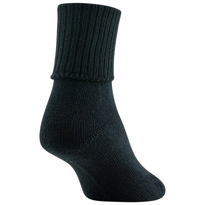 GOLDTOE Women's Bermuda Turn Cuff Socks, 3-Pairs, Black, Shoe Size: 6-9 - Image 5