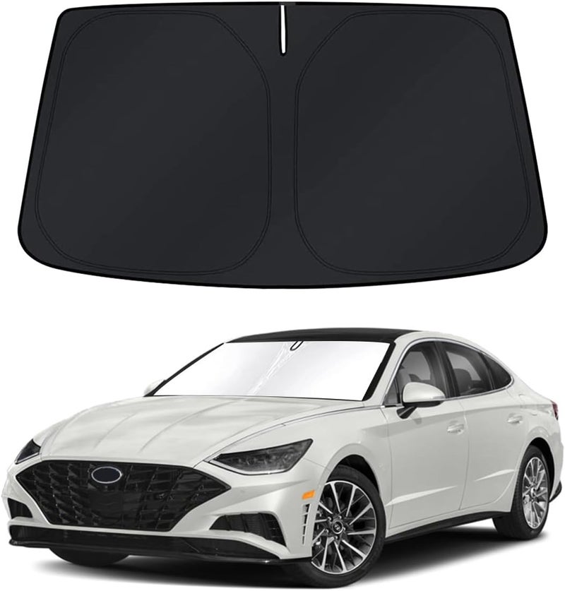 Bestview Windshield Sun Shade for 2020-2023 Hyundai Sonata Sedan Accessories, Front Window Sunshade Sun Visor Protector Block UV Rays Heat, Foldable 3 Layers 210T Material - Image 1