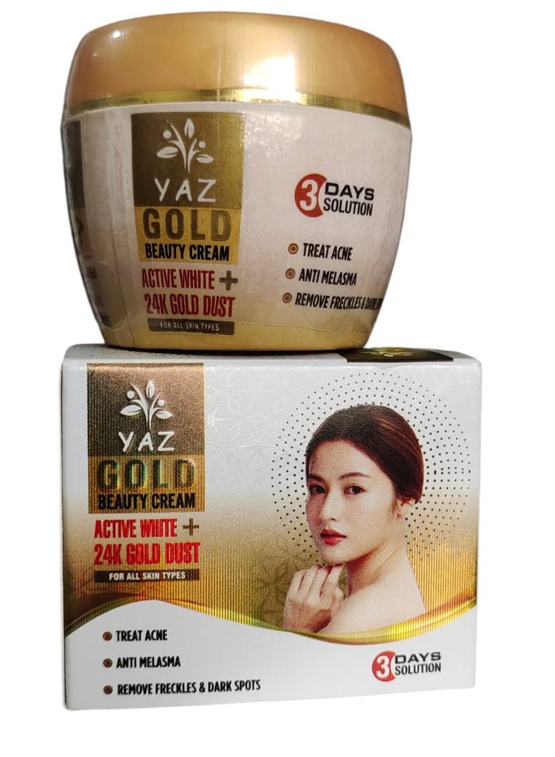 ياز كريم الجمال الأبيض النشط + غبار الذهب عيار 24 - Image 1