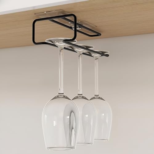 Homeor Multi-Functional Wall Mounted Rustproof Stainless Self Adhesive Toilet Paper Roll Holder, Tissue Paper Rack, Wine Glass Holder, Toilet Roll Holder for Bathroom Accessories, Pack of 2, Black - Image 2