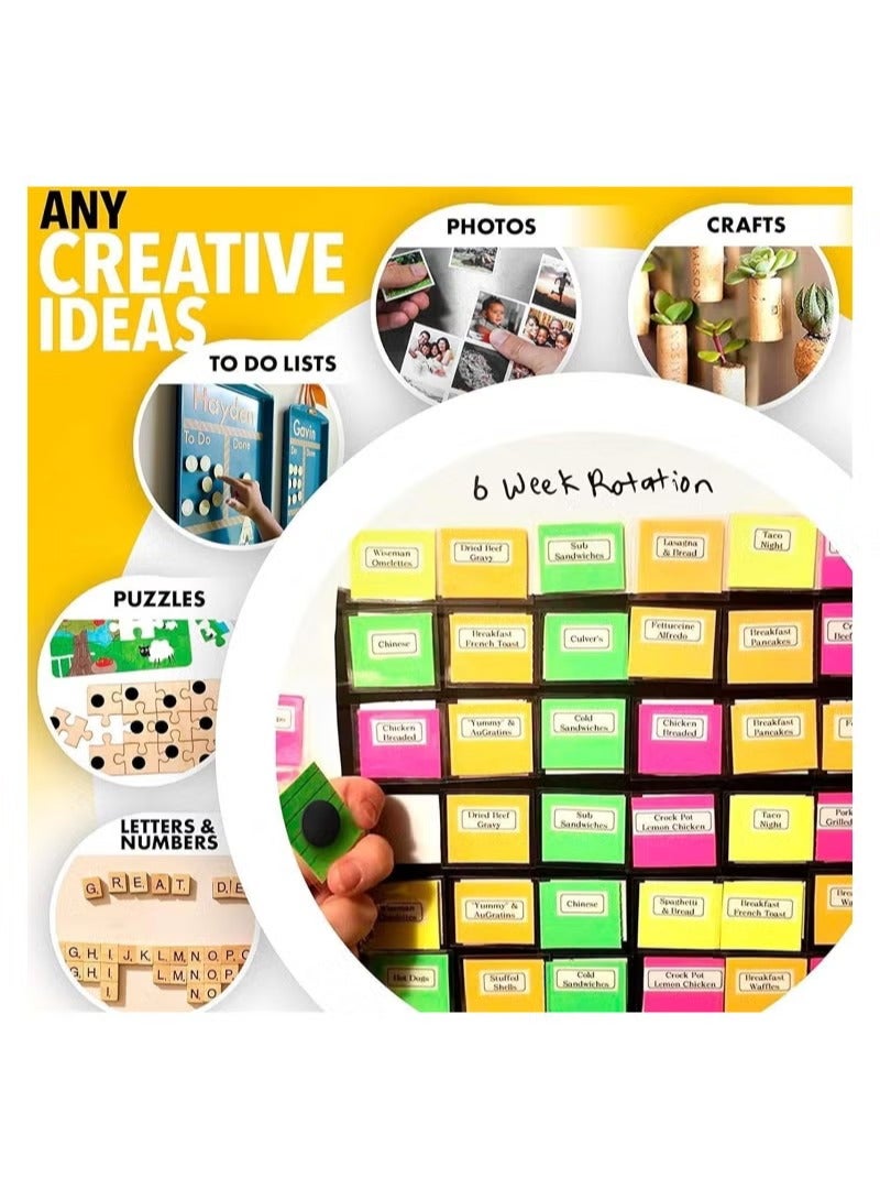 120 Pcs Round Magnets with Adhesive Backing Flexible Self Adhesive Magnets for Crafts Small Sticky Magnetic Dots for Hanging Light Objects DIY School Office Home - Image 5