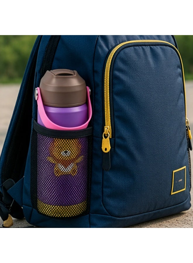 Cocobee-Insulated Stainless Steel Water Bottle, Leakproof, Soft Handle Grip, Odour Free, 500Ml, 3 Years+ - Purple - Image 4