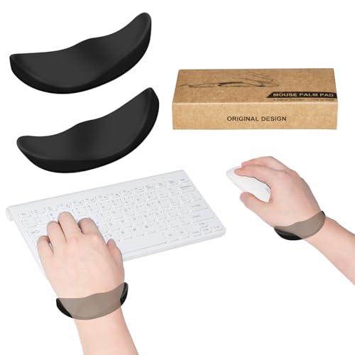 JIKIOU LeftHanded and RightHanded Truly Ergonomic Wrist Rest for Mouse and Keyboard Carpal Tunnel Support Pain Relief AntiFatigue Easy Glide Office Computer Laptop Gaming LeftRight - Image 1