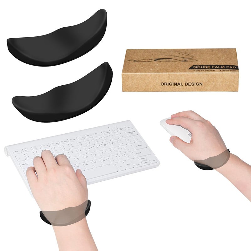 JIKIOU LeftHanded and RightHanded Truly Ergonomic Wrist Rest for Mouse and Keyboard Carpal Tunnel Support Pain Relief AntiFatigue Easy Glide Office Computer Laptop Gaming LeftRight - Image 2