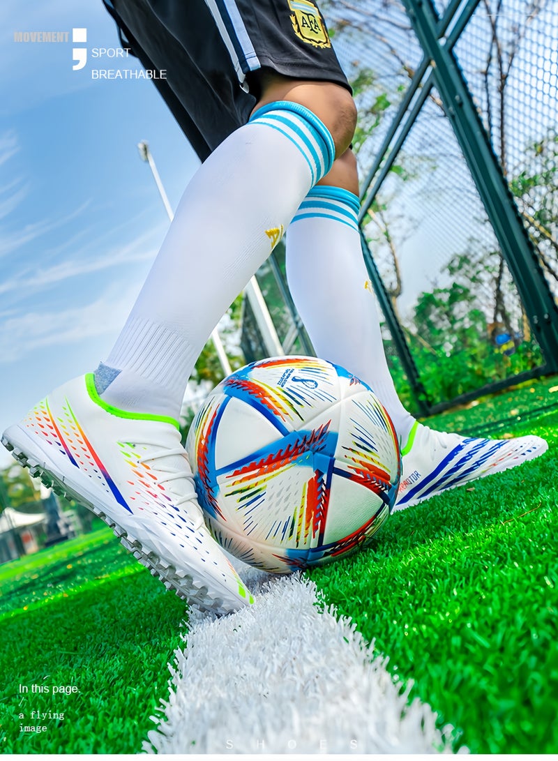 SKT Shiketro Men's and Women's Breathable Flyweave Low Top Short Spike Soccer Cleats Professional Outdoor Sports Shoes - Image 2
