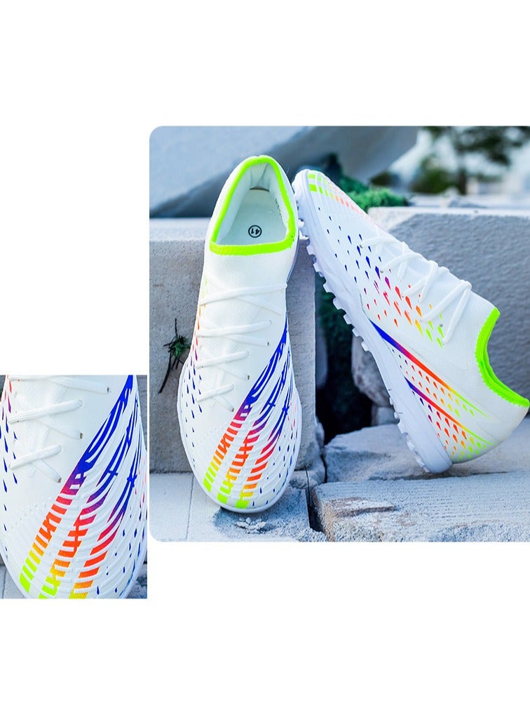SKT Shiketro Men's and Women's Breathable Flyweave Low Top Short Spike Soccer Cleats Professional Outdoor Sports Shoes - Image 3
