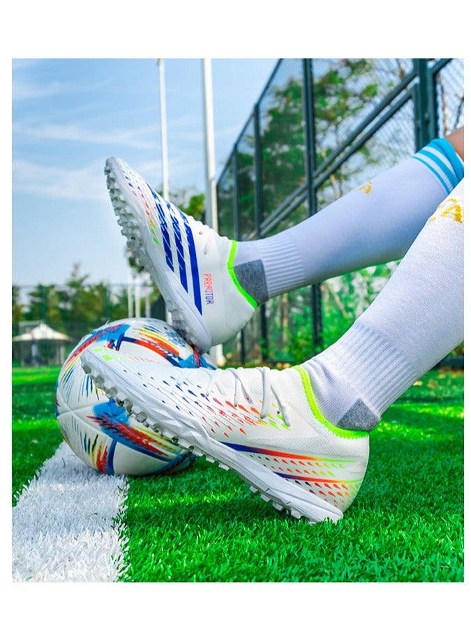 SKT Shiketro Men's and Women's Breathable Flyweave Low Top Short Spike Soccer Cleats Professional Outdoor Sports Shoes - Image 4