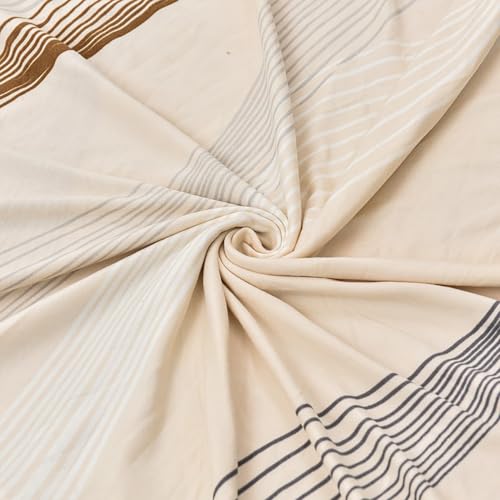 House of Quirk Polyester Recliner 6 Pieces Loveseat Covers Stretch Reclining Couch Covers For 2 Seats Reclining Sofa Slipcovers Furniture Protector - Beige Serif - Image 4