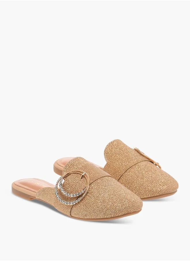 فلورا بيلا من شو إكسبرس Girls Embellished Slip-On Mules
