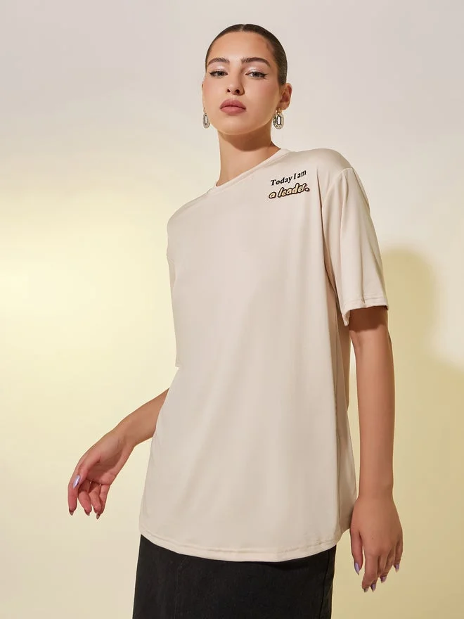 Take Two Slogan Print Round Neck Regular Fit T-Shirt