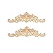 MUXSAM Long Wood Carved Appliques Onlays, 1-Pack Unpainted Decorative Corner Carving Decals Set for Wall Door Cabinet - Image 2