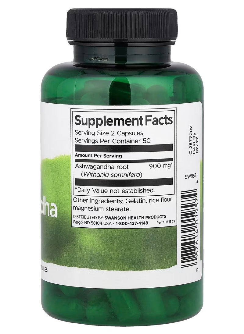 SWANSON - Full Spectrum Ashwagandha 100 Capsules - Image 1