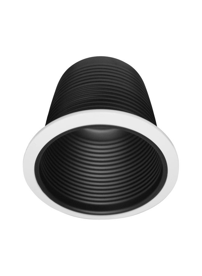 Nicor 17504 Recessed, Black, White Trim, 6 Inches - Image 1