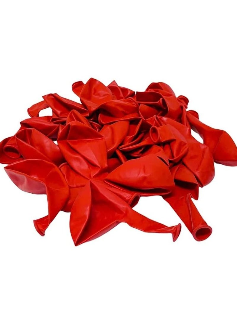 12 Inch  Latex Balloons Pack of 100pcs 3.2gram  For Birthday Party Wedding Anniversary Decorations Color Red  - Image 1