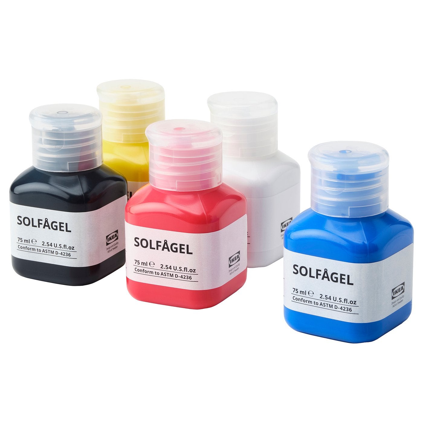 SOLFAGEL Acrylic Paint Set of 5, Mixed Colours, 375 ml - Artist Paints