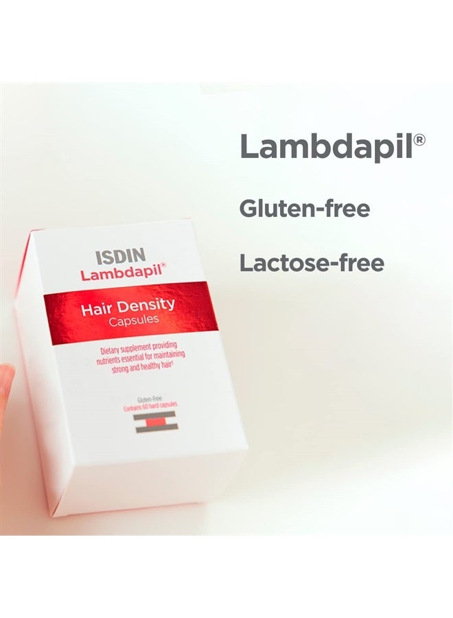 ISDIN لامبادابيل كثافة الشعر، مكمل غذائي لشعر أقوى وأكثف وأكثر صحة، 60 كبسولة - Image 4