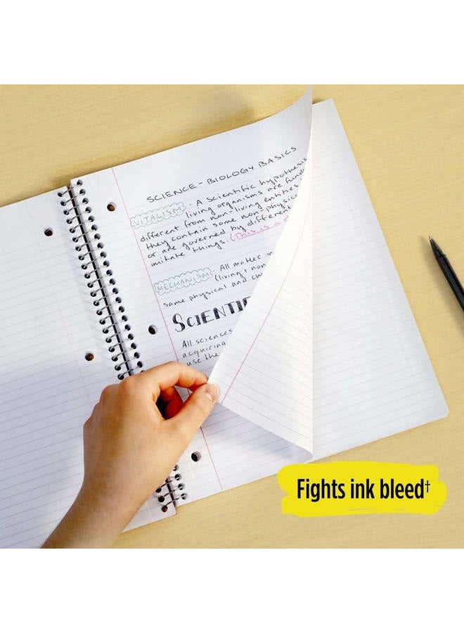 Five Star Spiral Notebooks, 5 Subject, College Ruled Paper, 200 Sheets, 27.9 cm x 21.6 cm, Teal, Yellow, 2 Pack (73509) - Image 3