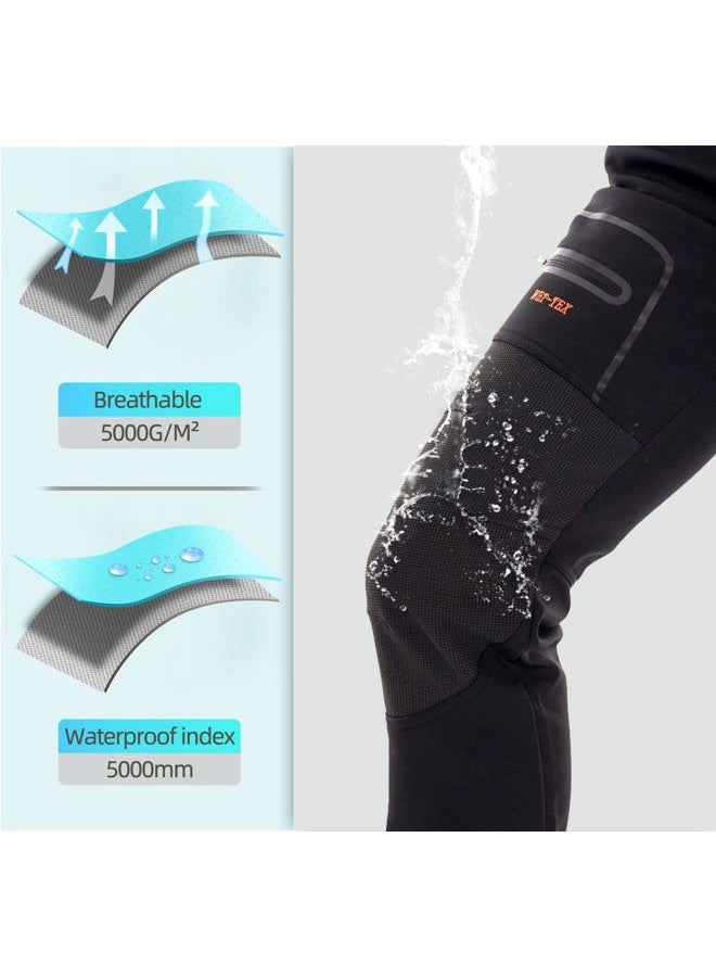 BenBoy Men's Snow Ski Outdoor Waterproof Windproof Fleece Cargo Hiking Pants,AN-SF1602M-BlackTall-XS - Image 4